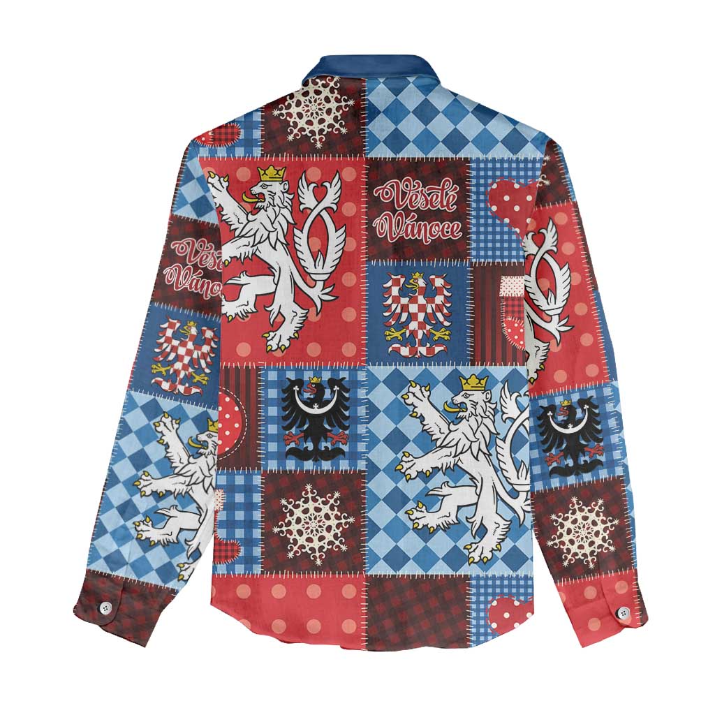 Czech Christmas Patchwork Women Casual Shirt - Wonder Print Shop