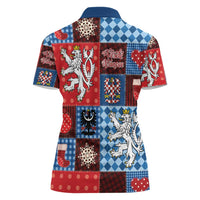 Czech Christmas Patchwork Women Polo Shirt - Wonder Print Shop