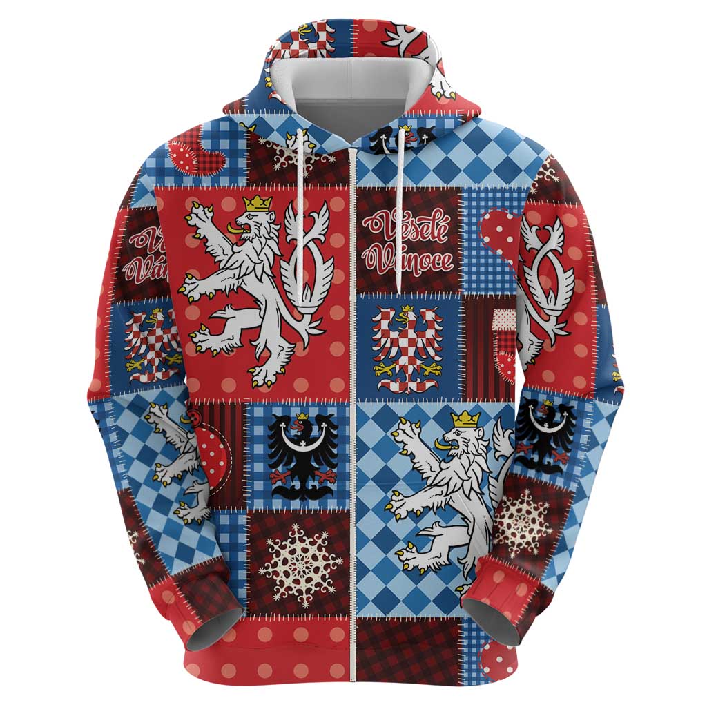 Czech Christmas Patchwork Zip Hoodie - Wonder Print Shop
