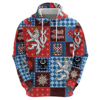 Czech Christmas Patchwork Zip Hoodie - Wonder Print Shop