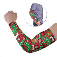 Wales Christmas Patchwork Arm Sleeves - Wonder Print Shop