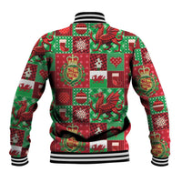 Wales Christmas Patchwork Baseball Jacket - Wonder Print Shop