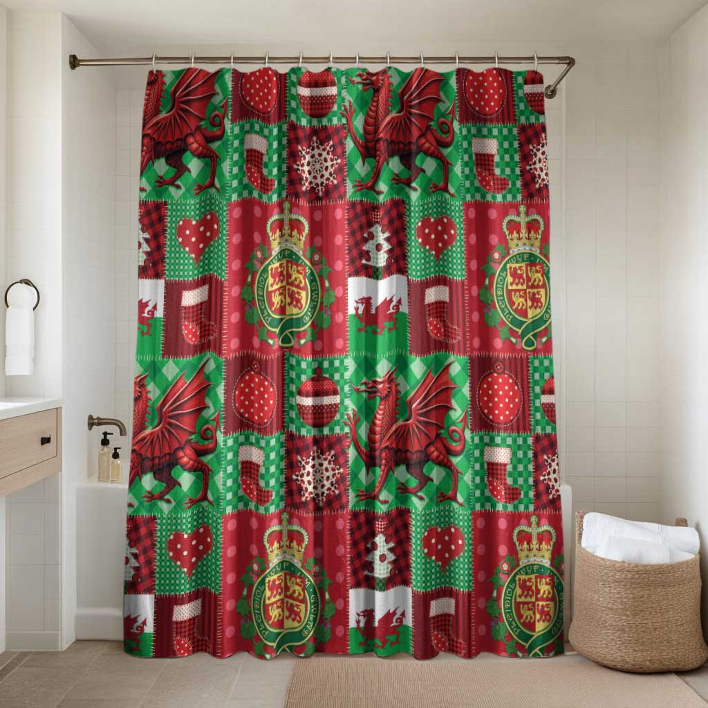 Wales Christmas Patchwork Bathroom Set - Wonder Print Shop