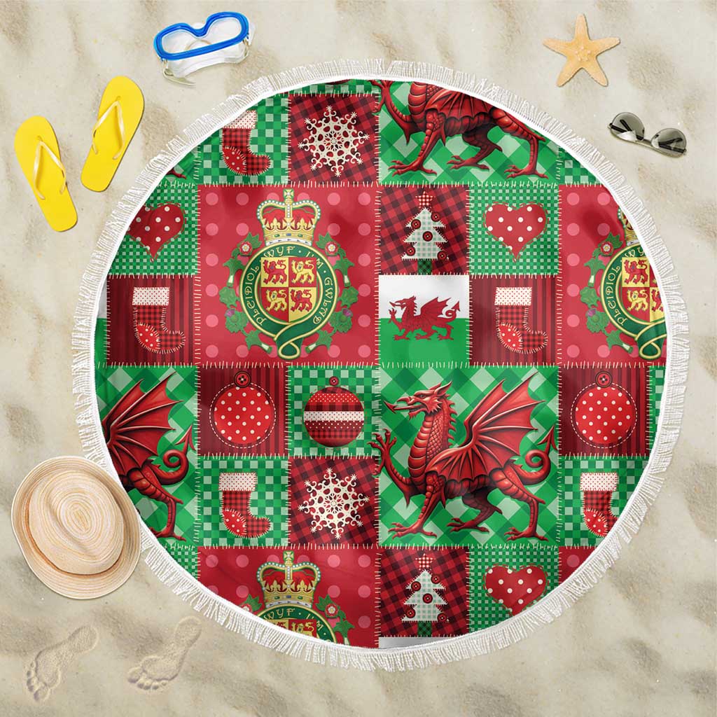 Wales Christmas Patchwork Beach Blanket - Wonder Print Shop