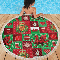 Wales Christmas Patchwork Beach Blanket - Wonder Print Shop