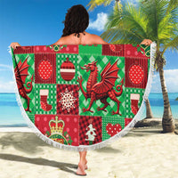 Wales Christmas Patchwork Beach Blanket - Wonder Print Shop