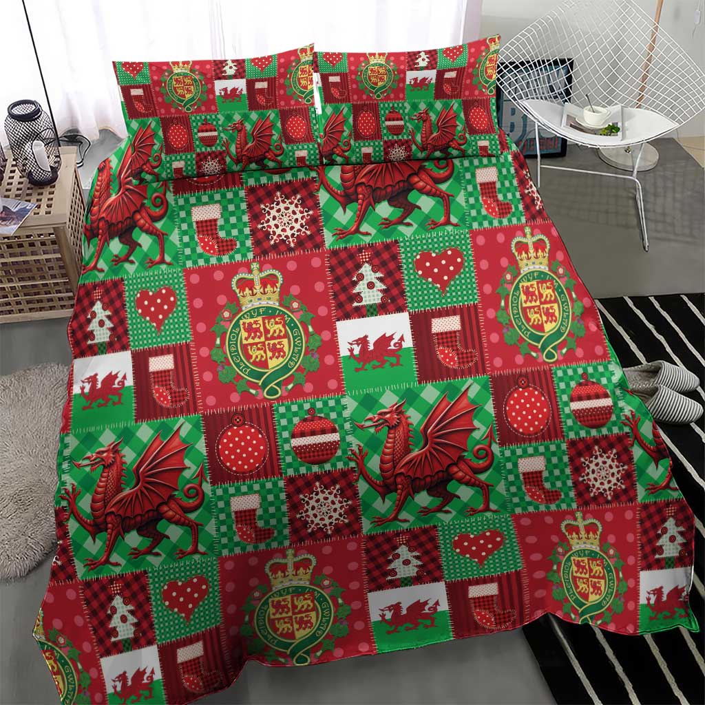 Wales Christmas Patchwork Bedding Set - Wonder Print Shop