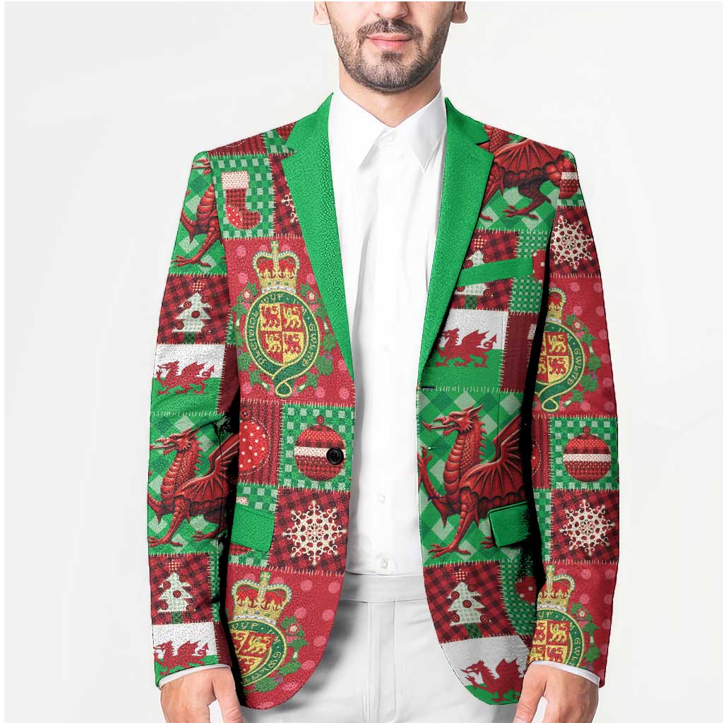 Wales Christmas Patchwork Blazer - Wonder Print Shop