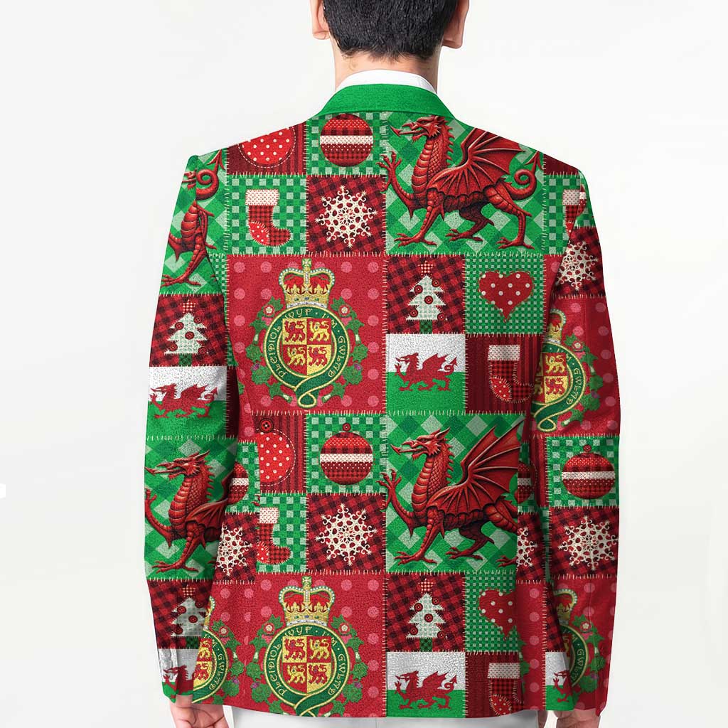 Wales Christmas Patchwork Blazer - Wonder Print Shop