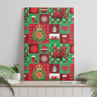 Wales Christmas Patchwork Canvas Wall Art - Wonder Print Shop