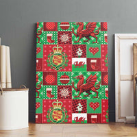 Wales Christmas Patchwork Canvas Wall Art - Wonder Print Shop