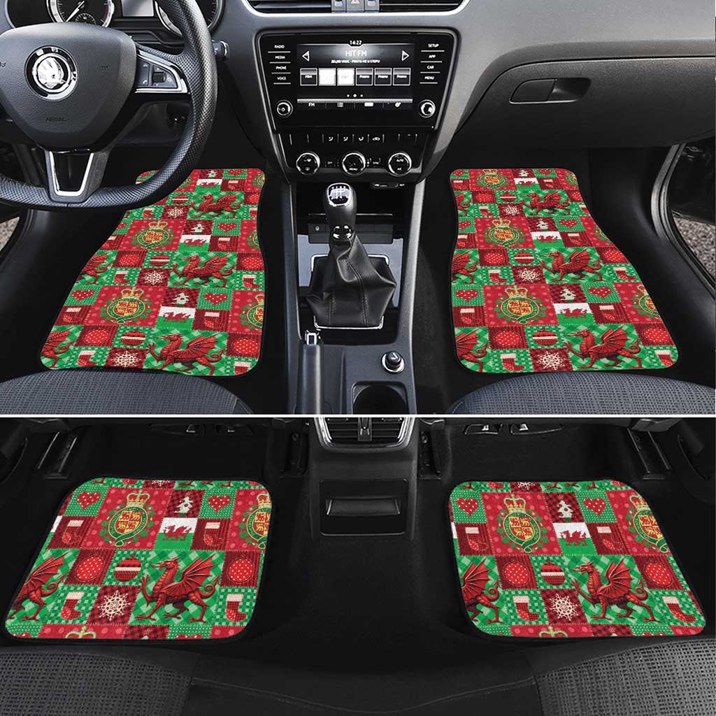 Wales Christmas Patchwork Car Mats - Wonder Print Shop