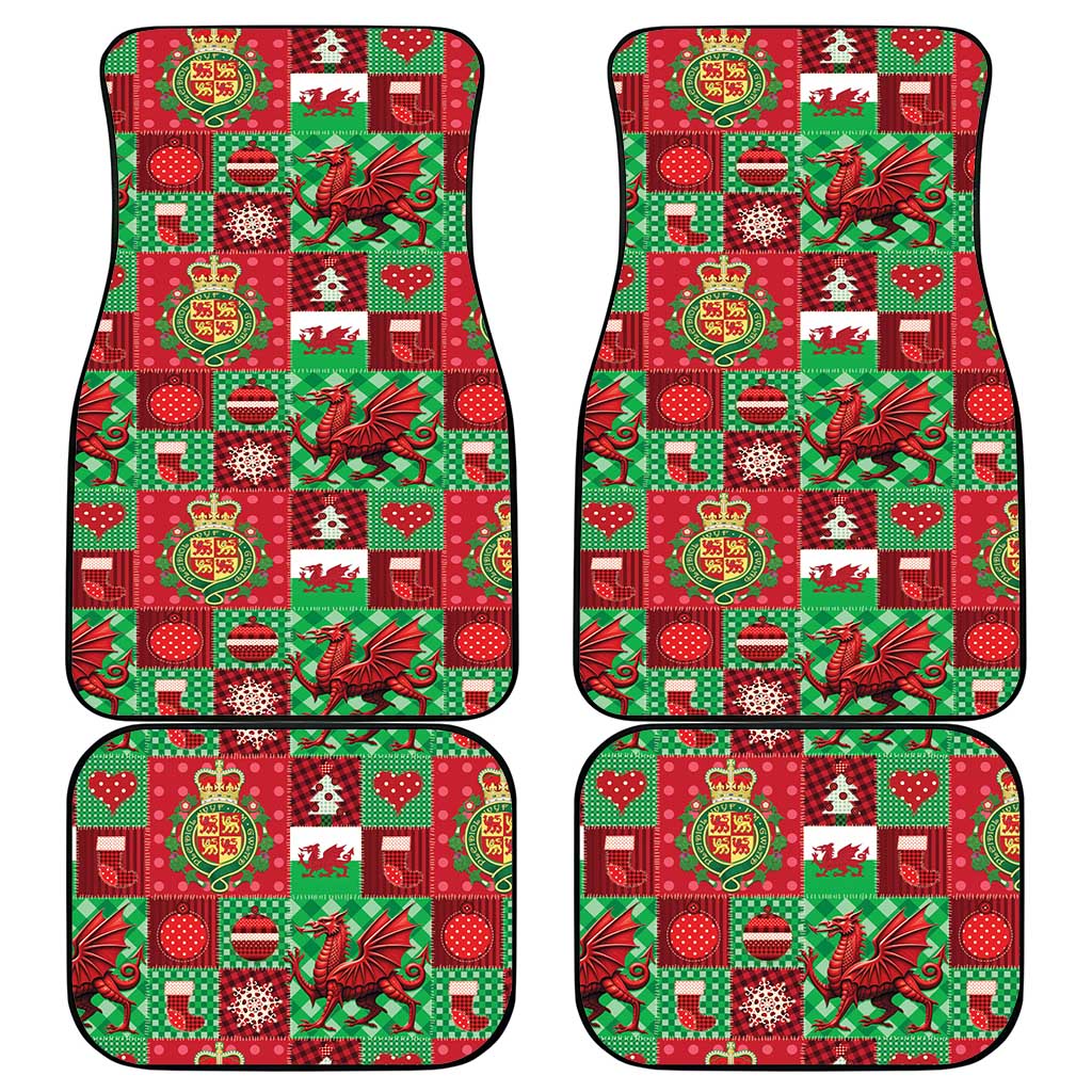 Wales Christmas Patchwork Car Mats - Wonder Print Shop