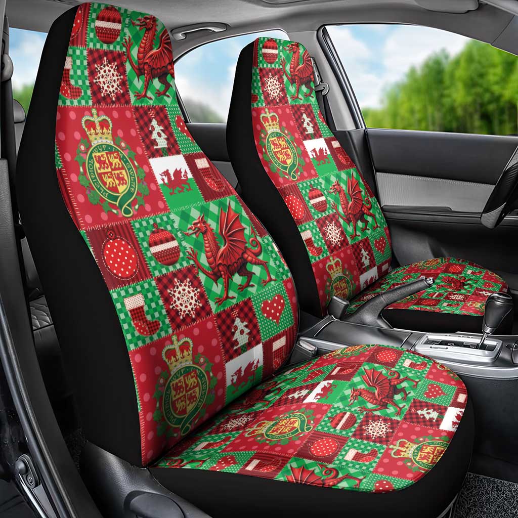 Wales Christmas Patchwork Car Seat Cover - Wonder Print Shop
