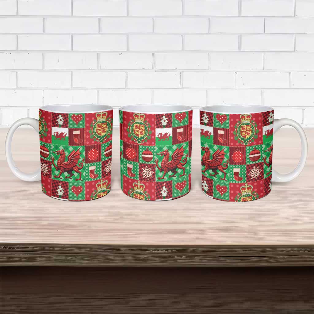 Wales Christmas Patchwork Ceramic Mug - Wonder Print Shop