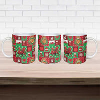 Wales Christmas Patchwork Ceramic Mug - Wonder Print Shop
