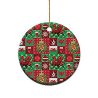 Wales Christmas Patchwork Ceramic Ornament - Wonder Print Shop