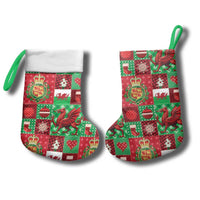Wales Christmas Patchwork Christmas Stocking - Wonder Print Shop