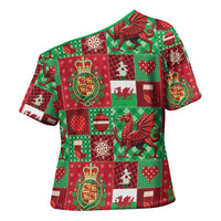 Wales Christmas Patchwork Cross Shoulder Shirt - Wonder Print Shop