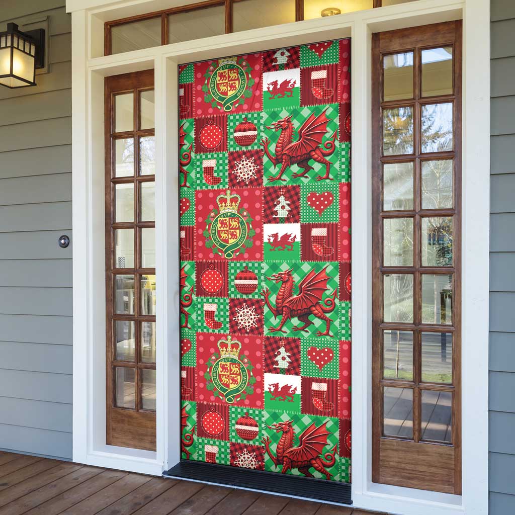 Wales Christmas Patchwork Door Cover - Wonder Print Shop