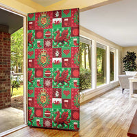 Wales Christmas Patchwork Door Cover - Wonder Print Shop