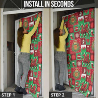 Wales Christmas Patchwork Door Cover - Wonder Print Shop