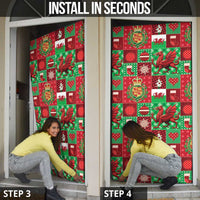 Wales Christmas Patchwork Door Cover - Wonder Print Shop