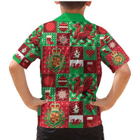 Wales Christmas Patchwork Family Matching Mermaid Dress and Hawaiian Shirt - Wonder Print Shop