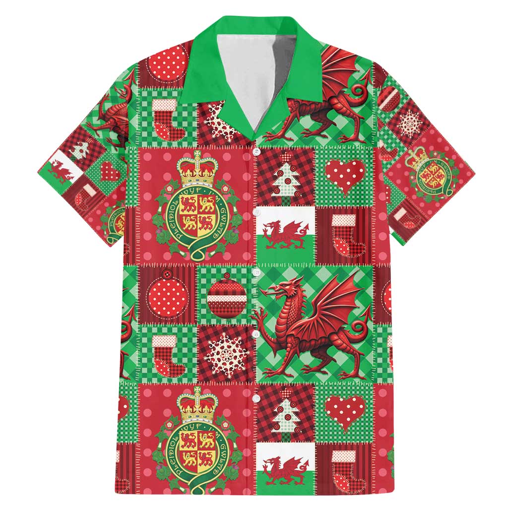 Wales Christmas Patchwork Family Matching Mermaid Dress and Hawaiian Shirt - Wonder Print Shop