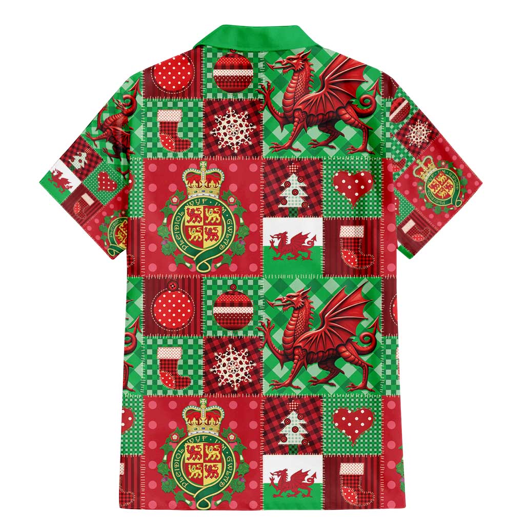 Wales Christmas Patchwork Family Matching Mermaid Dress and Hawaiian Shirt - Wonder Print Shop