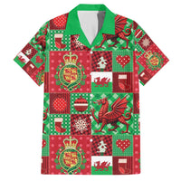 Wales Christmas Patchwork Family Matching Off The Shoulder Long Sleeve Dress and Hawaiian Shirt - Wonder Print Shop