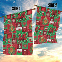 Wales Christmas Patchwork Garden Flag - Wonder Print Shop