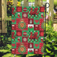 Wales Christmas Patchwork Garden Flag - Wonder Print Shop