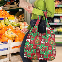 Wales Christmas Patchwork Grocery Bag - Wonder Print Shop