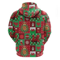 Wales Christmas Patchwork Hoodie - Wonder Print Shop