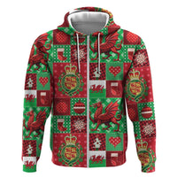 Wales Christmas Patchwork Hoodie - Wonder Print Shop