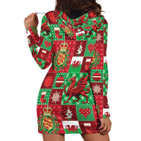 Wales Christmas Patchwork Hoodie Dress - Wonder Print Shop