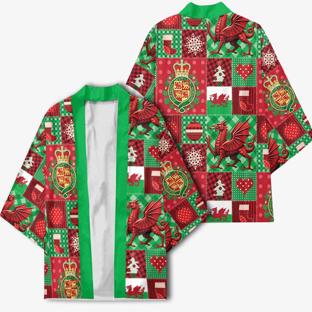 Wales Christmas Patchwork Kimono - Wonder Print Shop