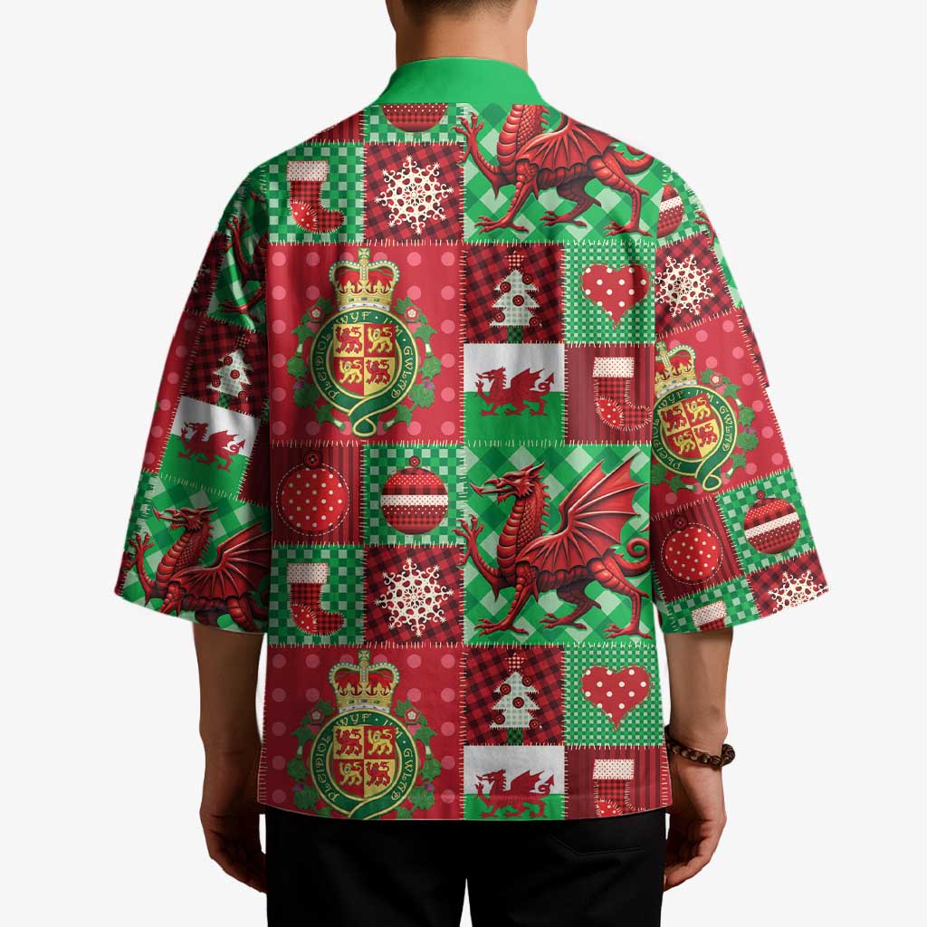 Wales Christmas Patchwork Kimono - Wonder Print Shop