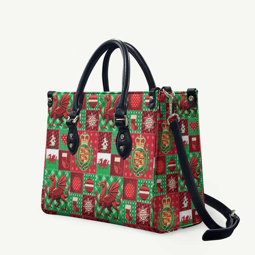 Wales Christmas Patchwork Leather Bag - Wonder Print Shop