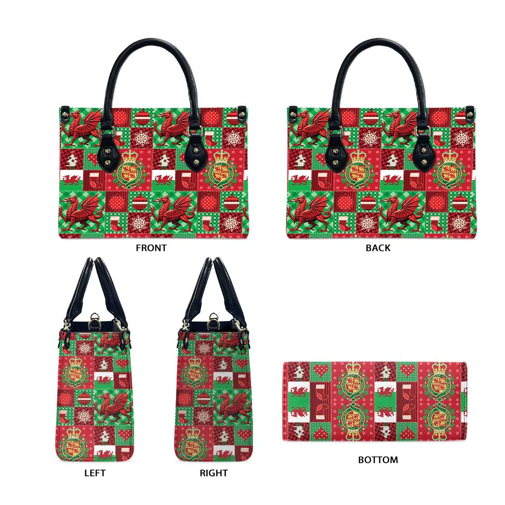 Wales Christmas Patchwork Leather Bag - Wonder Print Shop