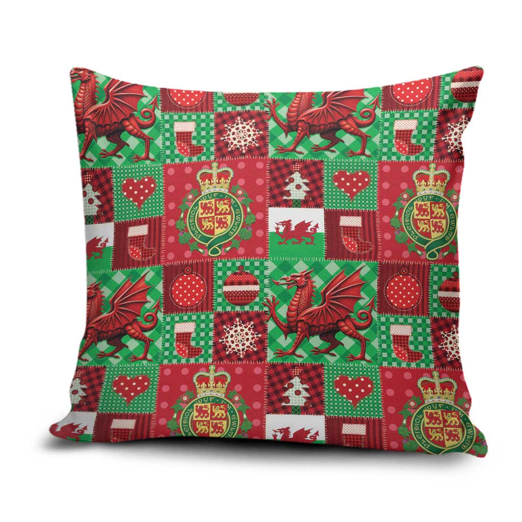 Wales Christmas Patchwork Pillow Cover - Wonder Print Shop