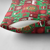 Wales Christmas Patchwork Pillow Cover - Wonder Print Shop