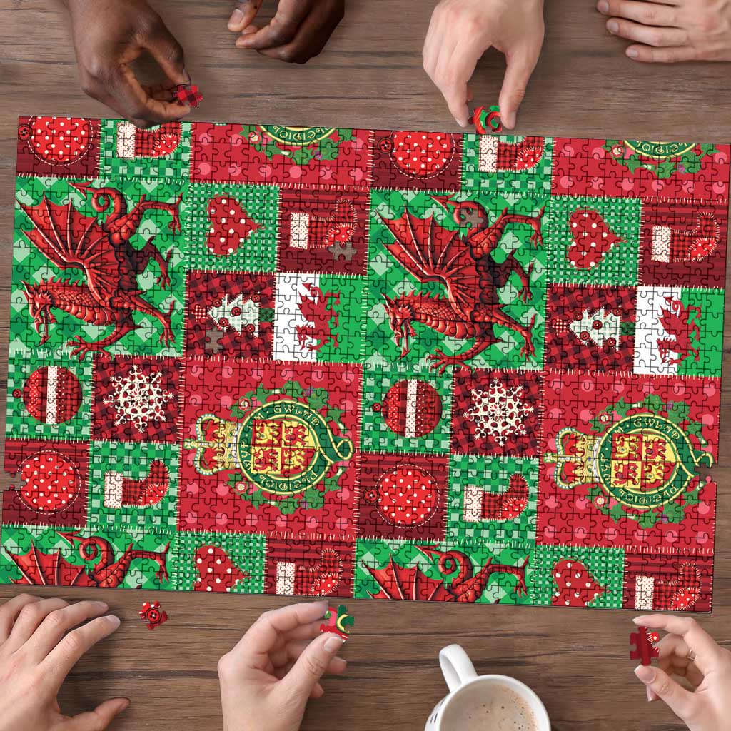 Wales Christmas Patchwork Puzzle - Wonder Print Shop