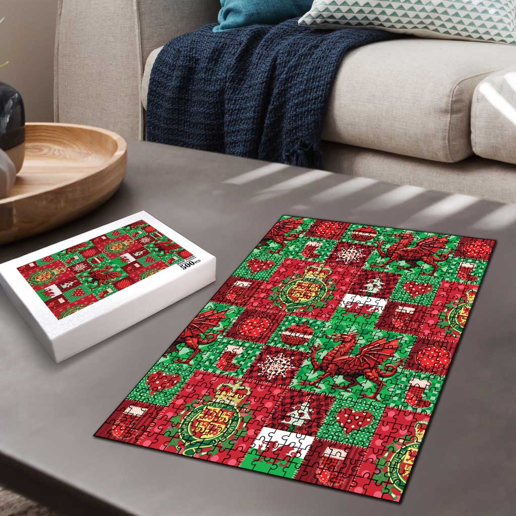 Wales Christmas Patchwork Puzzle - Wonder Print Shop