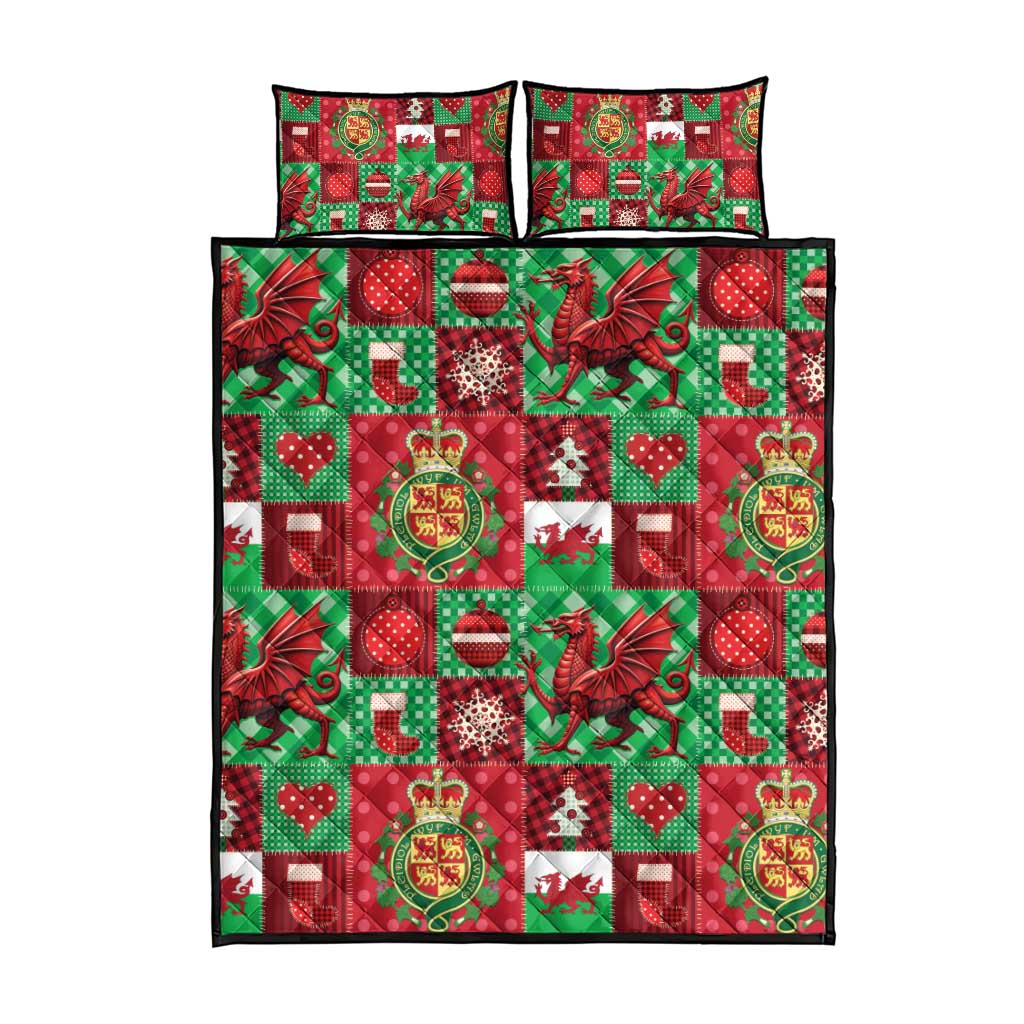 Wales Christmas Patchwork Quilt Bed Set - Wonder Print Shop