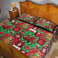 Wales Christmas Patchwork Quilt Bed Set - Wonder Print Shop