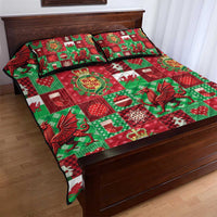 Wales Christmas Patchwork Quilt Bed Set - Wonder Print Shop