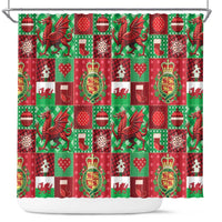 Wales Christmas Patchwork Shower Curtain - Wonder Print Shop