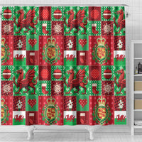 Wales Christmas Patchwork Shower Curtain - Wonder Print Shop